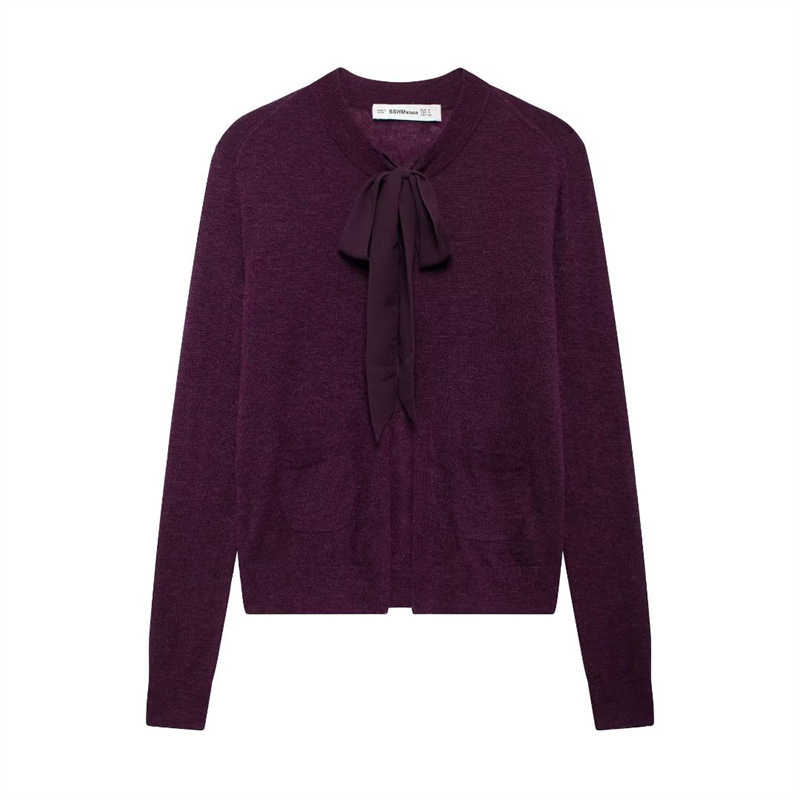 SAW AliExpress Cross-border Independent Station Women's Fashion Casual Elegant Bow Blended Coat