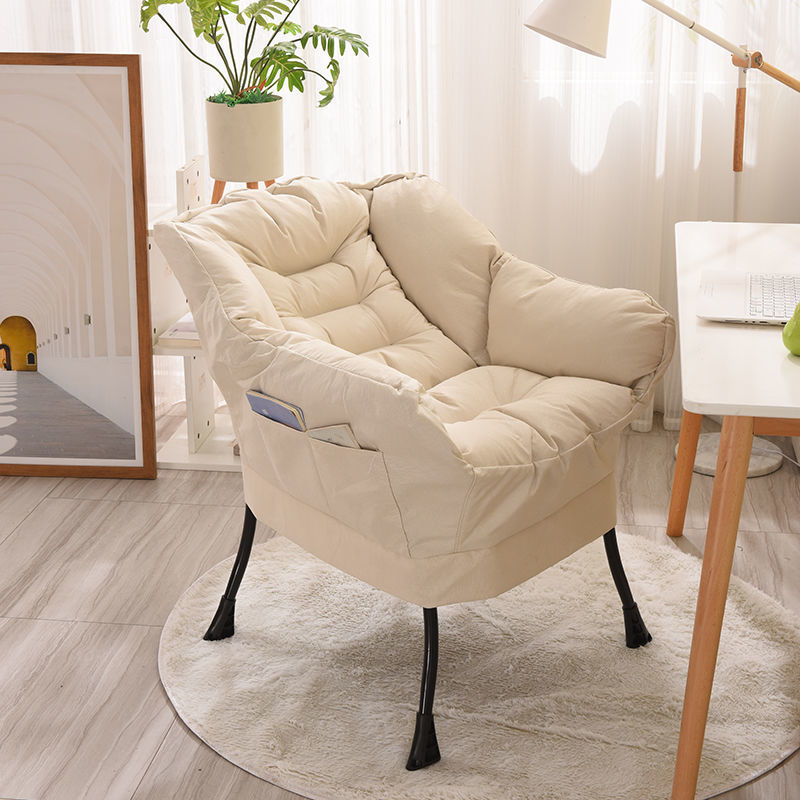 Picture of Lazy Sofa Single Chair College Student Dormitory Computer Chair Comfortable Balcony Small Sofa Soft Bedroom Backrest Recliner
