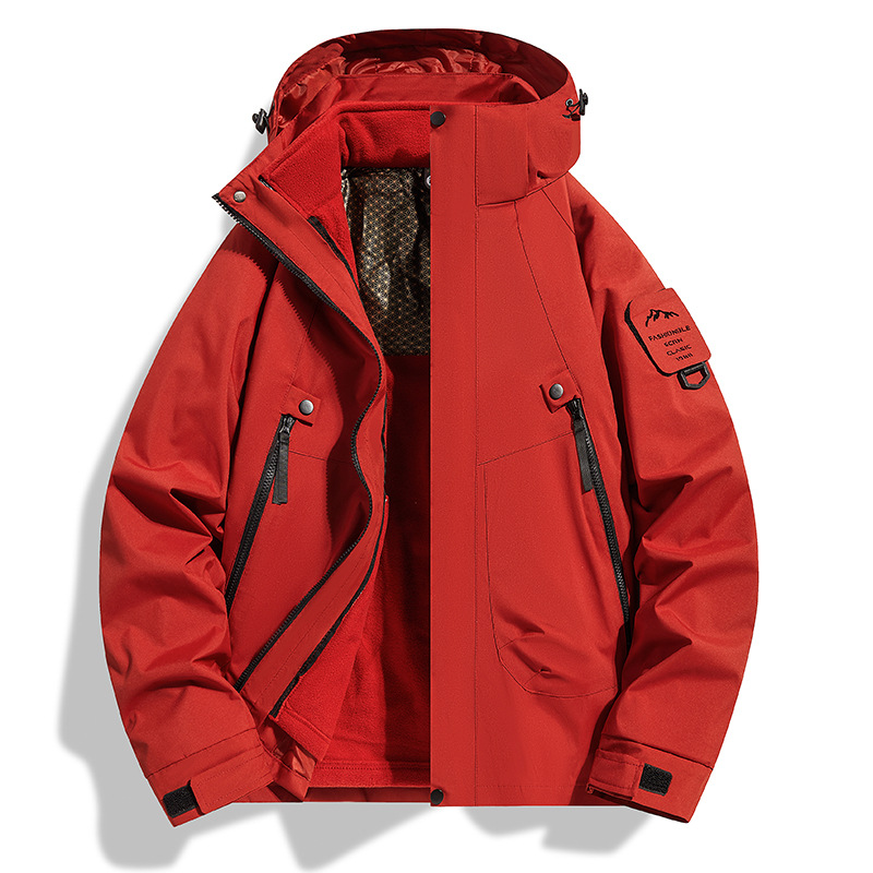Cross-border foreign trade Xiaohongshu and Douyin livestream hot-selling outdoor 3-in-1 outdoor jackets, waterproof couple's jackets trendy