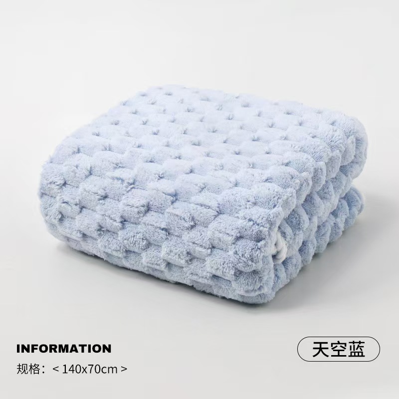 Picture of Yunduo Coral Velvet Bath Towel and Shower Cap for Women's Household Water-Absorbent, Quick-Drying, Non-Shedding, Thickeneded Bath Towel, Bath Towel and Hair Drying Cap