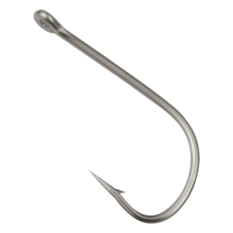 Tube sleeve hook bulk barbed with ring hole Luya long handle thin fish hook white sleeve hook small fish hook wholesale