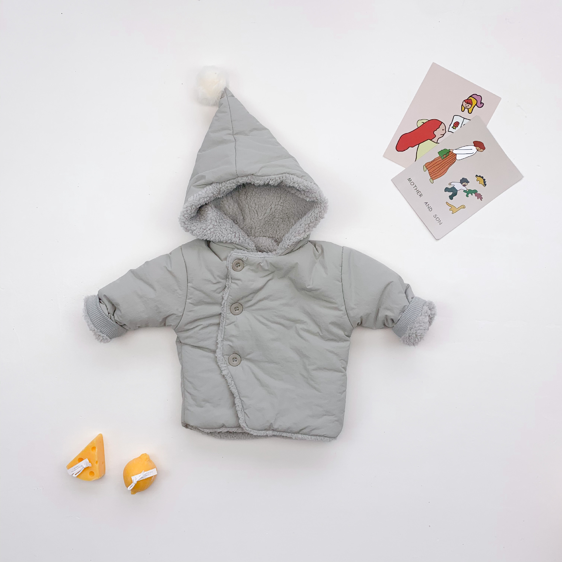 Picture of 2025 New Children's Autumn and Winter Jackets Plus Velvet Warm Baby Cotton Clothes Easiest for Match Thickened Cotton Jackets for Boys and Girls in Stock