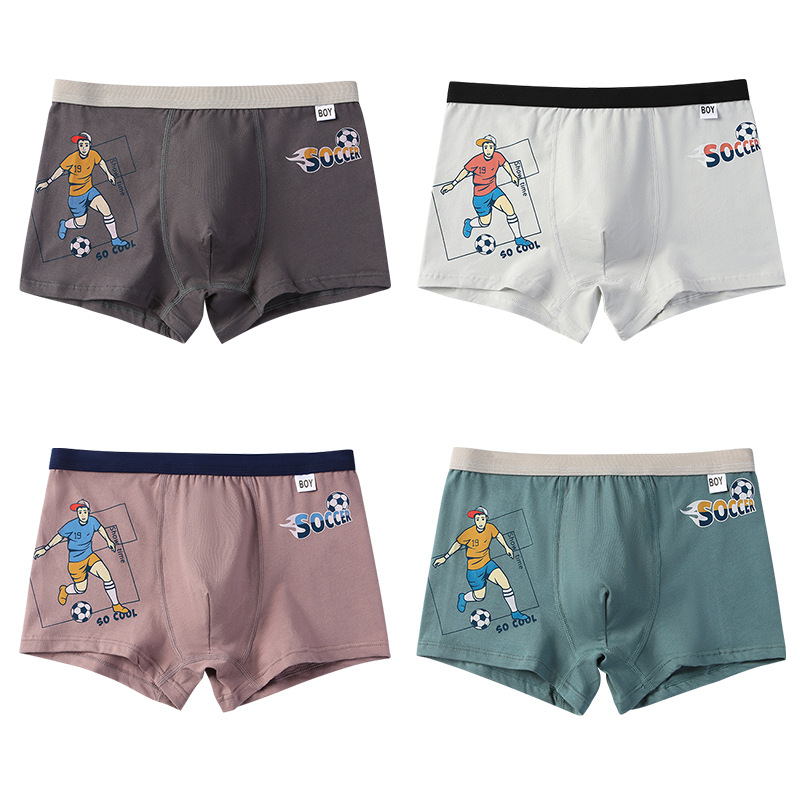 Picture of Youth underwear boys' cotton boxers high school junior high school students boys' development period boxers shorts inner wear