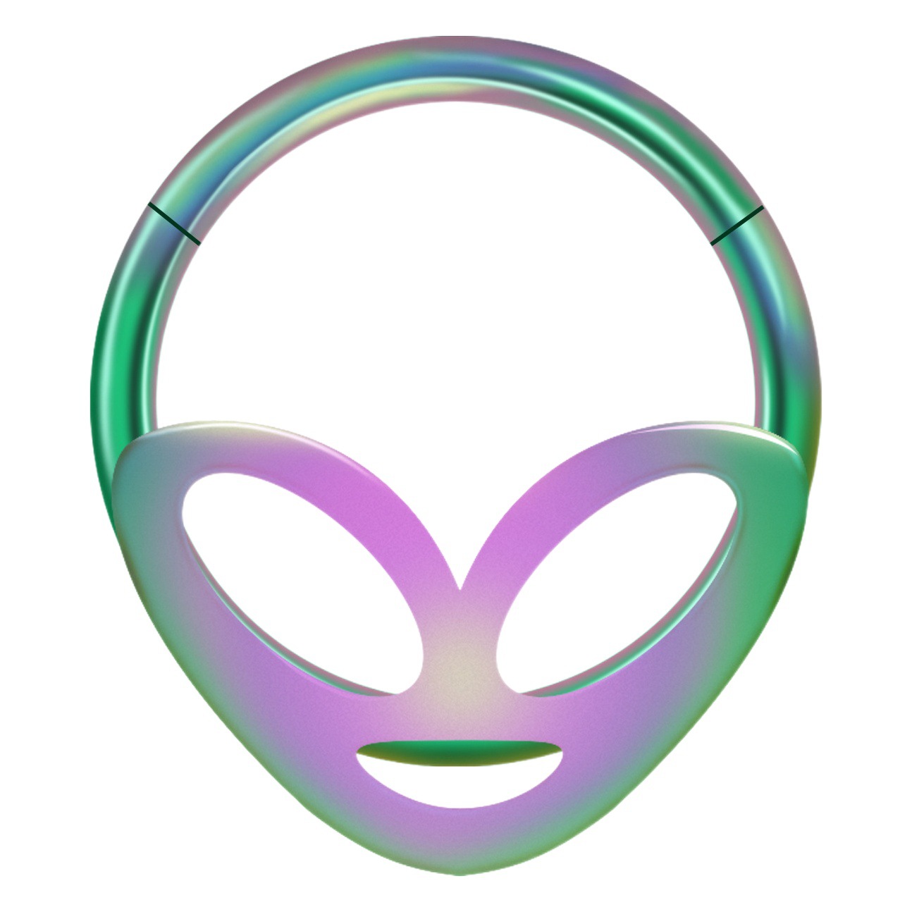Cross-Border Popular 316L Stainless Steel Alien Nose Ring Halloween Mask Nose Ring Earrings European and American Popular Seamless Ring