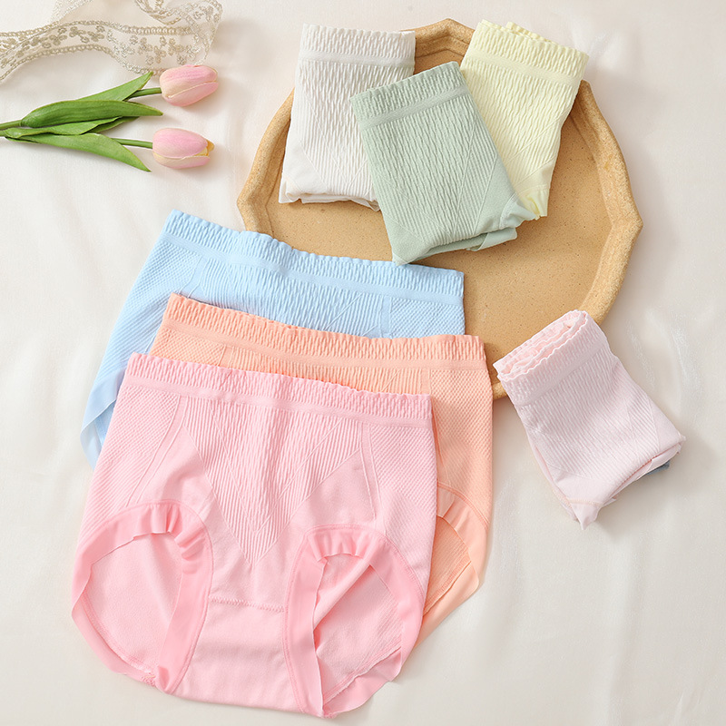 Naked antibacterial crotch high waist plus size underwear women's comfortable breathable soft hip ladies briefs a generation of hair