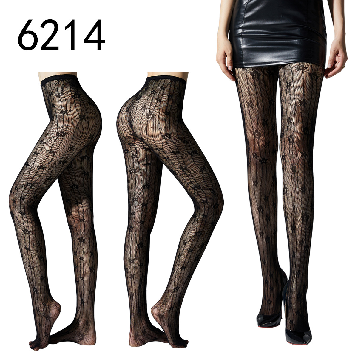 Picture of Internet Celebrating Halloween Nets Skull Spider Web Hollow Fishnet Stockings Pure White Silk Stockings Sexy Black Silk