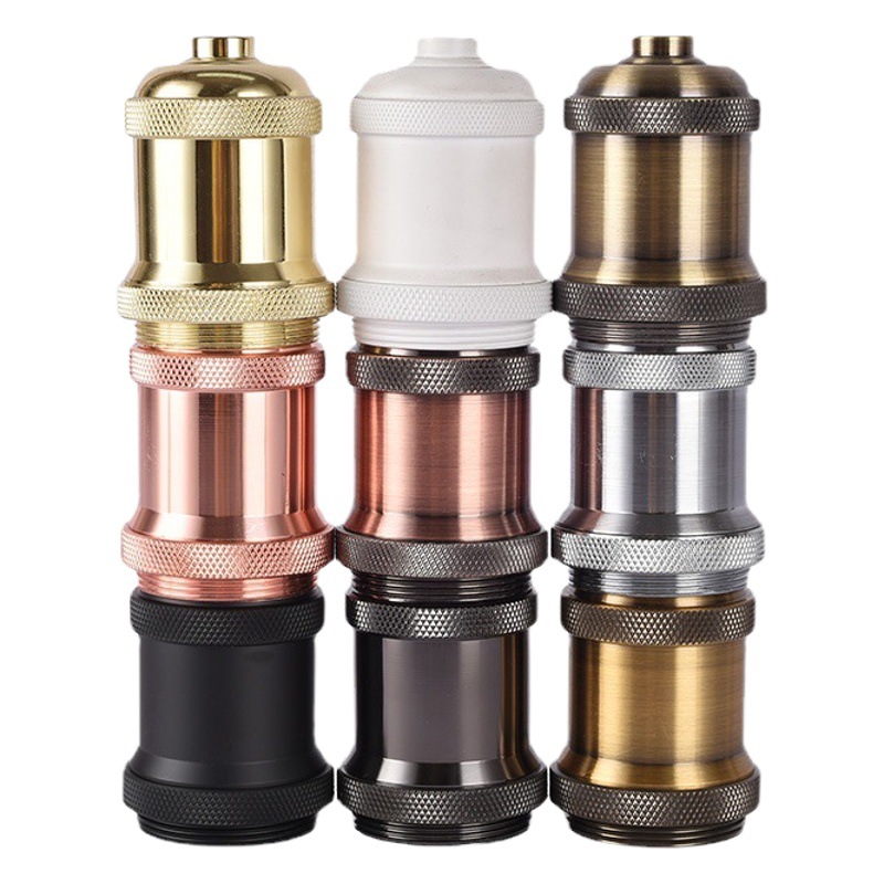 Source Factory Edison Retro Aluminum Lamp Holder E26E27 Screw Ceramic Lamp Holder Antique Lamp Holder Lamp Base