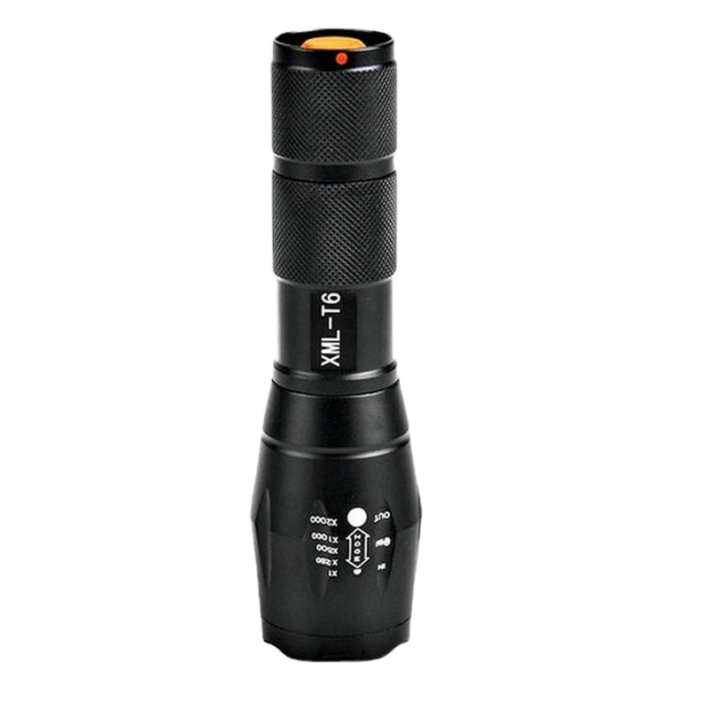 Strong light zoom Flashlight led riding dimming Outdoor Lighting charging set aluminum alloy lamp manufacturers wholesale