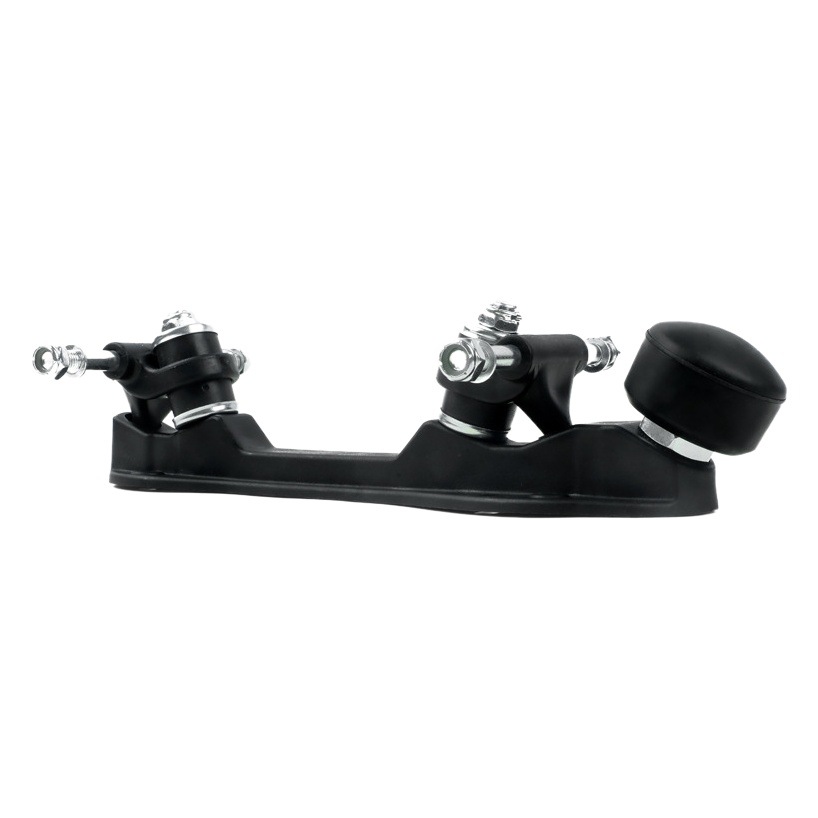 Double-row roller skates PP plastic base four-wheel roller skates triangle bracket skates bottom plate adjustable brake head