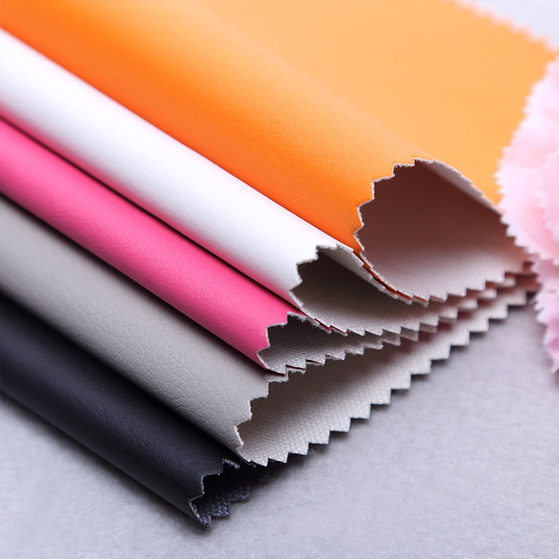 pu leather fabric DE-90 grain matte surface 0.65mm cloth bottom litchi grain luggage jewelry box Electronic Packaging belt