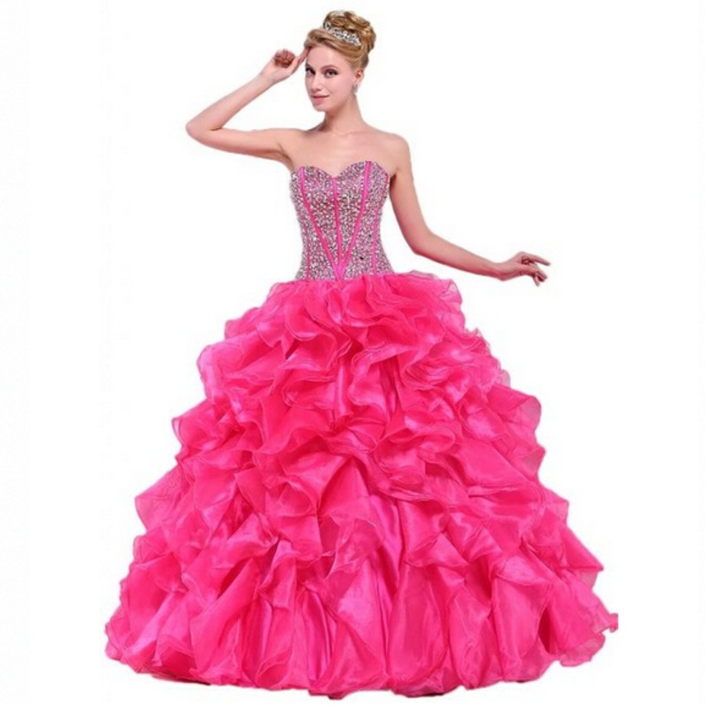 Light Luxury Amazon AliExpress Tube Top Stitching Beaded Floor-length Puffy Dance Dress Mori Style Ruffled Bridal Wedding Dress