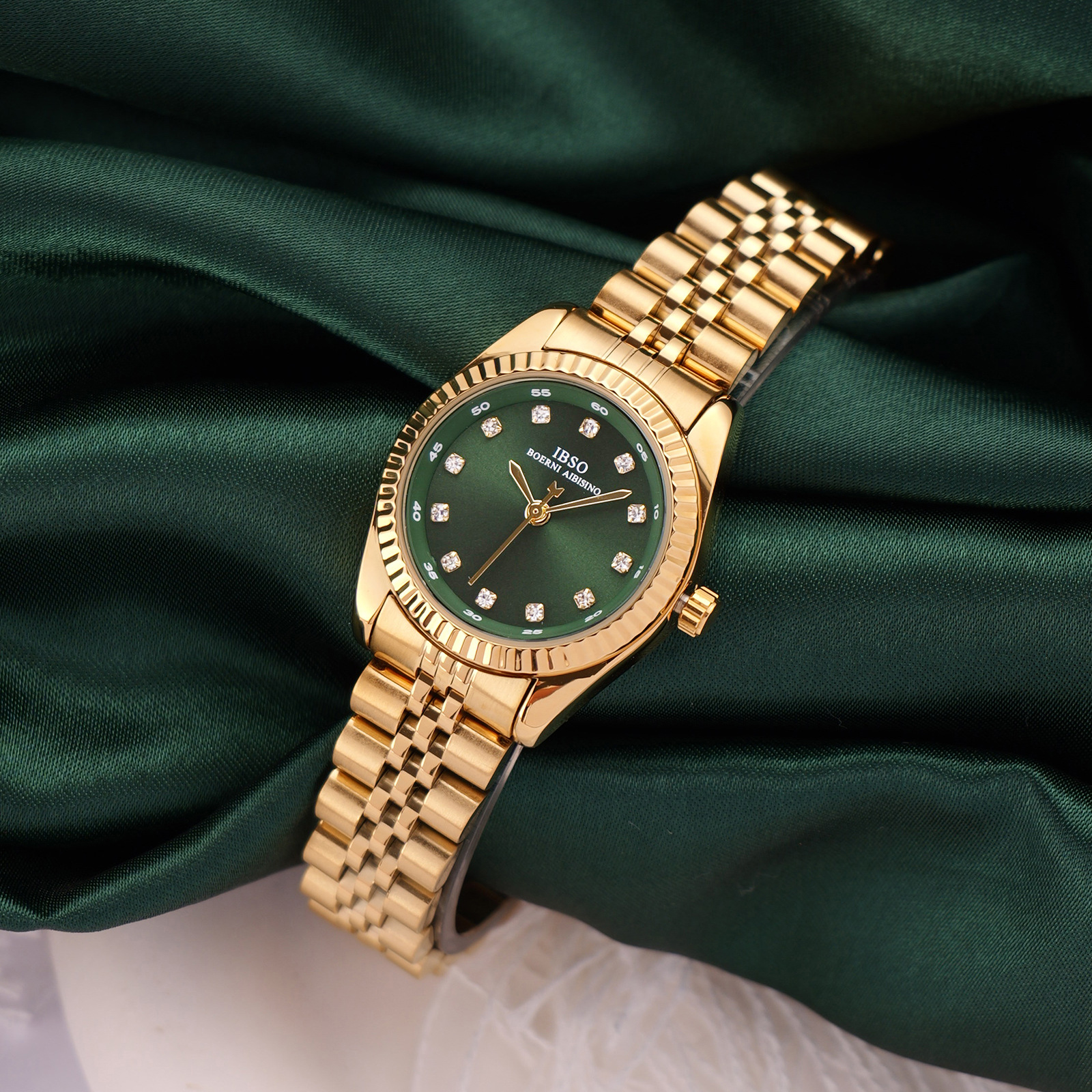 Aibsino New Steel Strap Women's Watch Steel Strap Cross-Border Hot-Selling Watch Ladies Tiktok Live Trade Wholesale