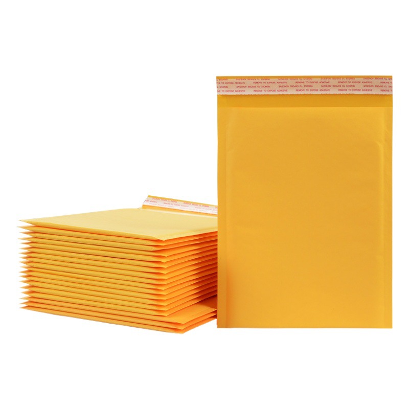 Thickened Kraft Paper Color Co-Extruded Film Bubble Self-Adhesive Thickeneded Foam Packaging Express Long Envelope Bag Wholesale