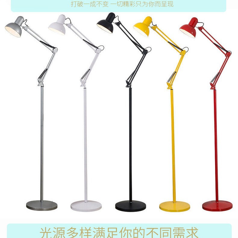 Picture of Long Arm Fishing Floor Lamp Nordic Modern Simple Living Room Sofa Lamp Light Luxury Creative Study Bedroom Vertical Table Lamp
