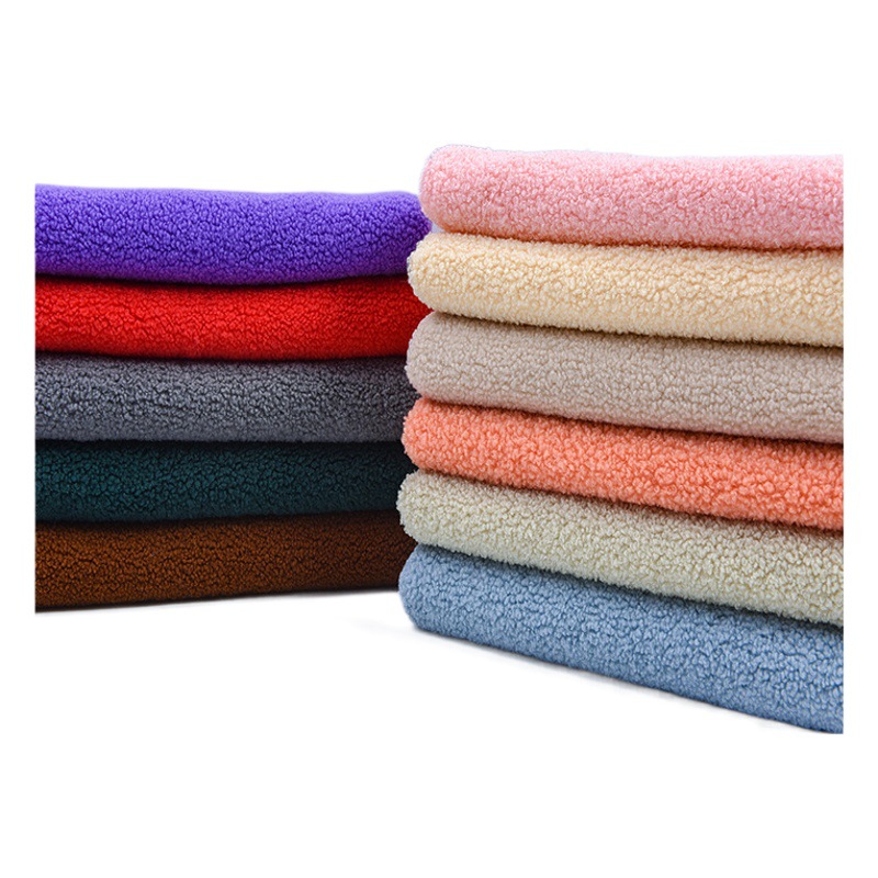 Spot Sofa Cushion Outwear Teddy Velvet Fabric 500g Polyester Small Particles Small Teddy Velvet Teddy Wool Fabric