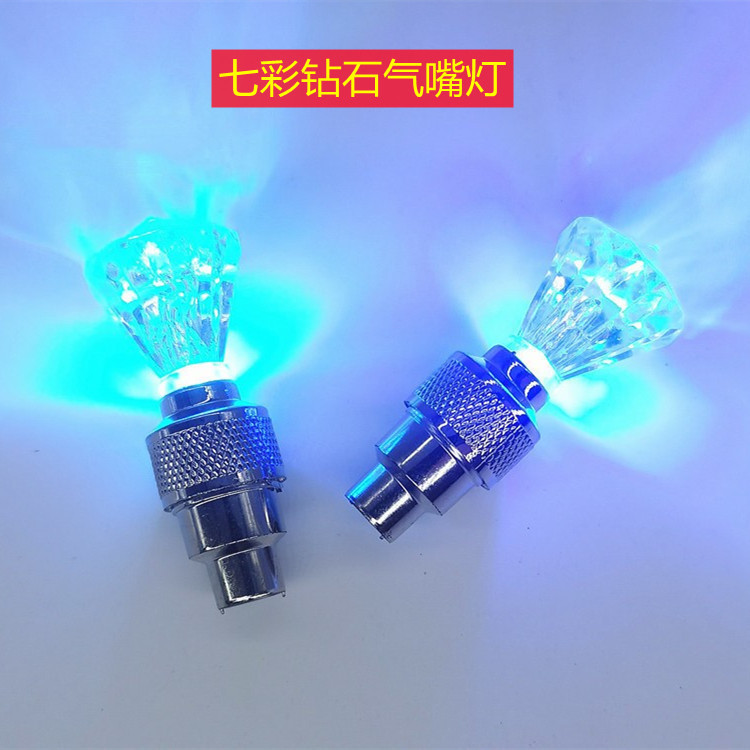 Mountain bike bicycle colorful gem air nozzle lamp mountain bike air nozzle lamp wheel air nozzle lamp colorful gem lamp