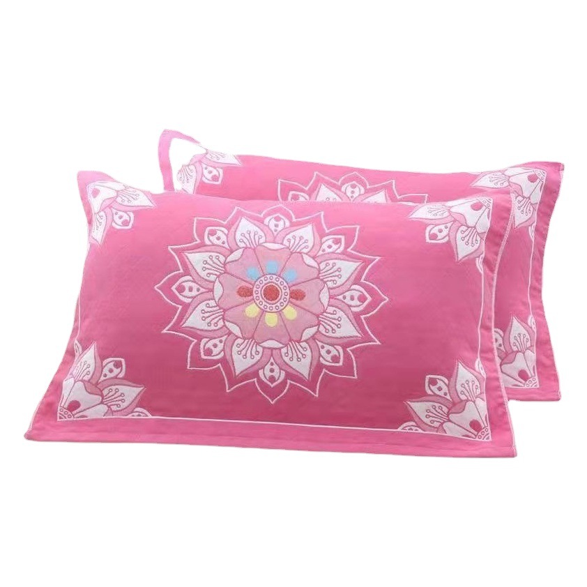 Wholesale Three-layer Cotton Pillow Towel Household High-grade Pillow Turban Gauze Extra Thickened Return Gift Four Seasons Couple Cover Towel Towel