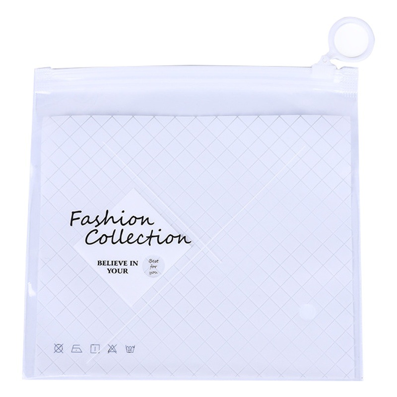 In stock underwear bag disposable packaging bag women's safety pants pull ring bag leggings bone strip plastic zipper bag