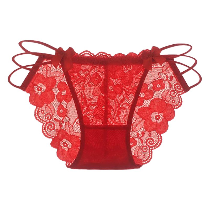 Super model sexy underwear women's lace low waist hot briefs foreign trade beautiful hip thin pants 3025