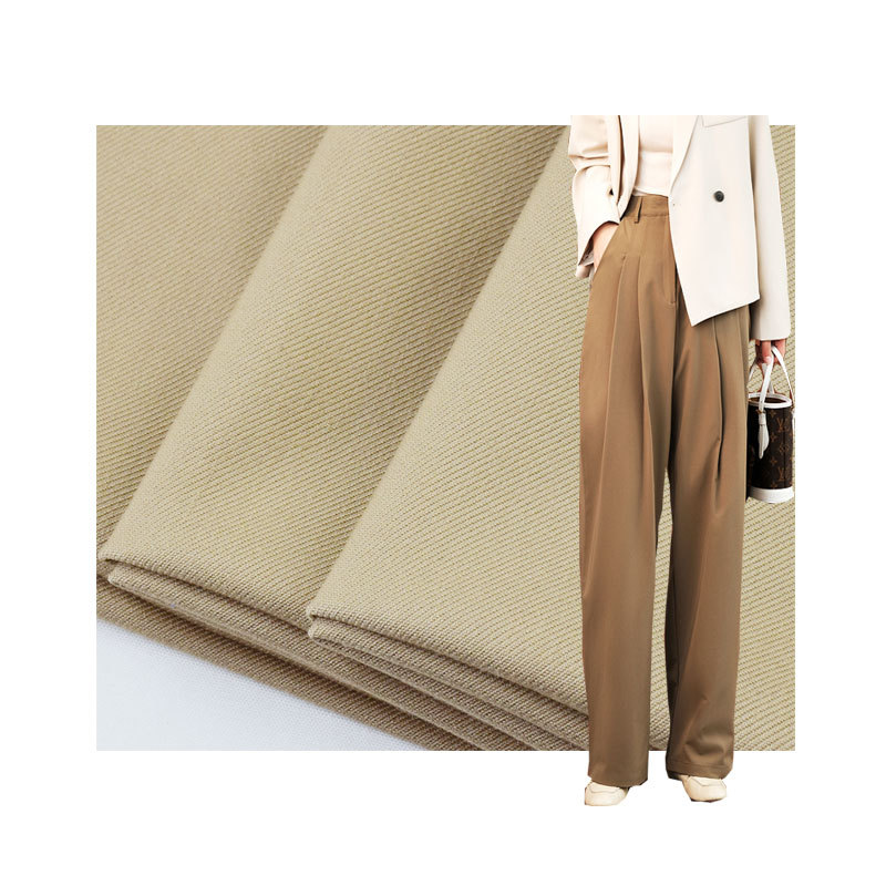 Polyester Viscose Stretch Twill Woven Fabric T75 R23 Sp2 Spring Autumn Winter Suit Casual Pants Suit Fabric