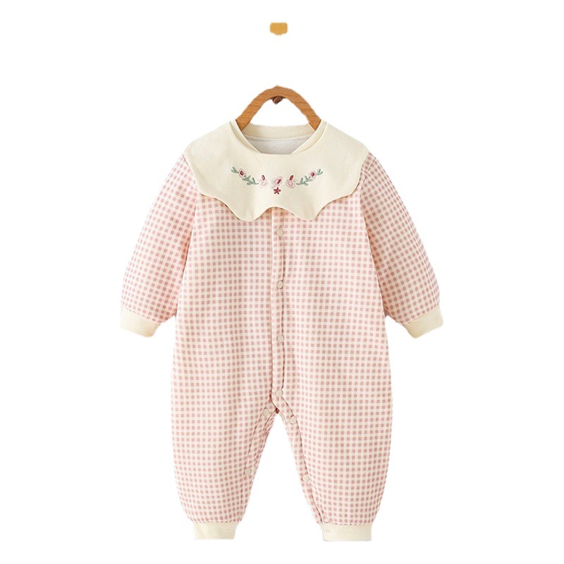 Newborn baby clothes jumpsuit baby romper spring, autumn and winter clothes newborn suit thin cotton cotton thickened