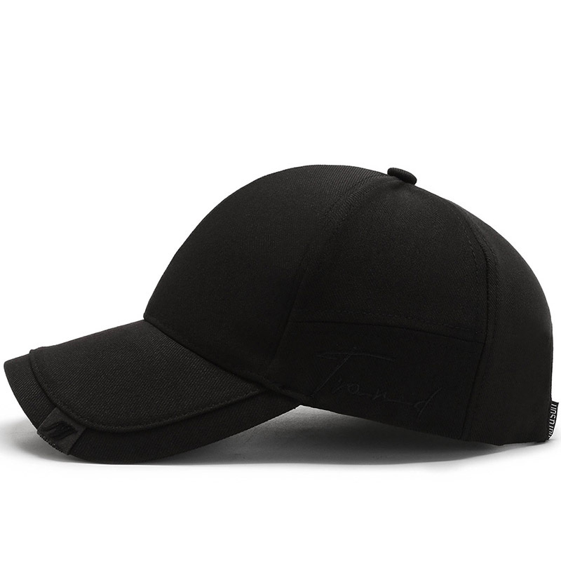 Picture of Hat Men's Trendy Sunshade Cap Korean Style Men's Sun Hat Black ins Trendy Simple Casual All-match Baseball Cap