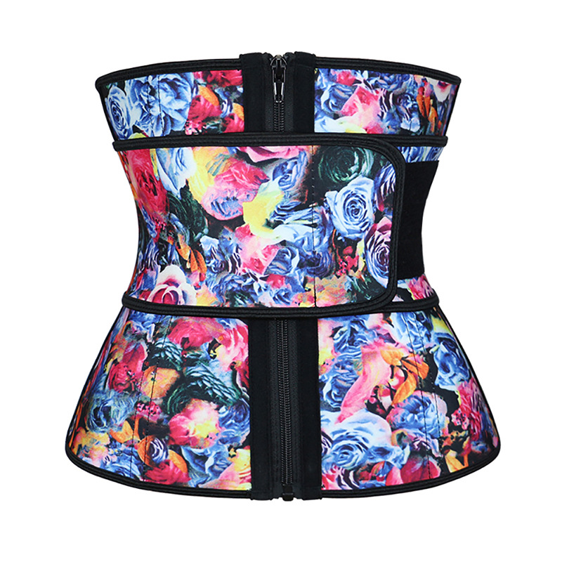 Factory Clearance Latex Belly Belt Single Belt Rose Color Zipper Waist Trainer Belly Belt Belt