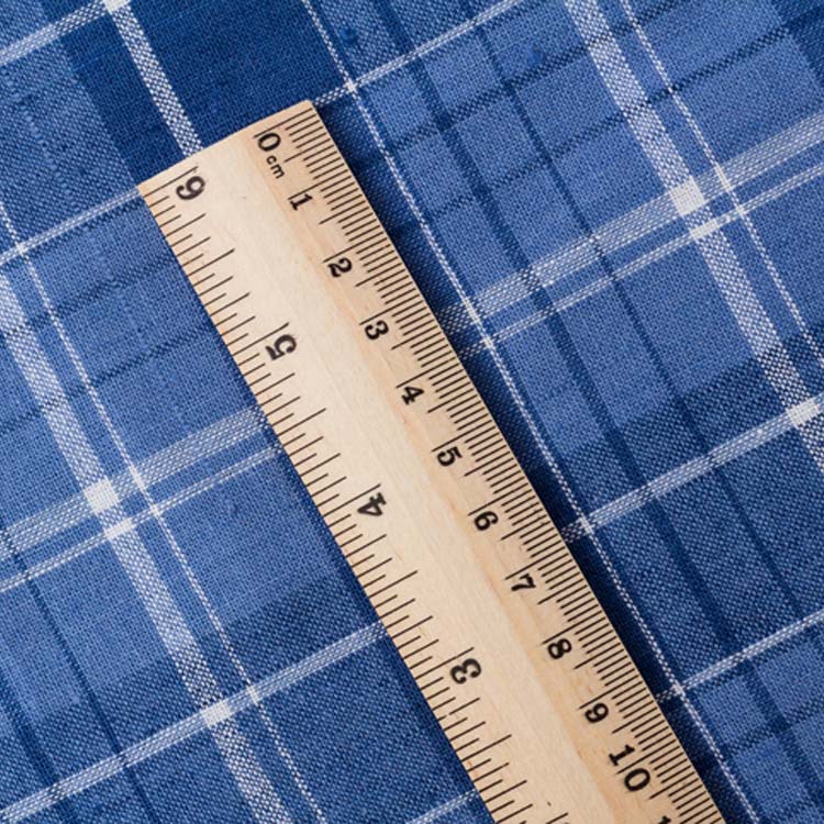 Picture of Yarn-Dyed Large Plaid Pure Linen Shirt Dress Spring and Summer Clothing Fabric Manufacturer Direct Sales in Stock
