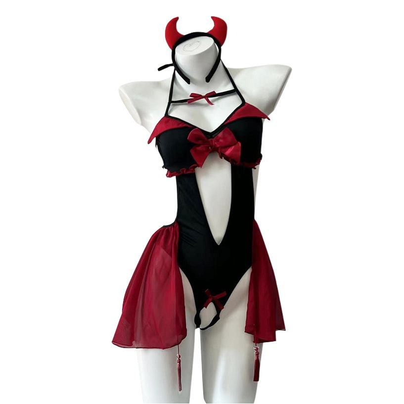Lin linting sexy lingerie women's pure desire little devil uniform suit sexy jumpsuit seductive demon battle robe 2796