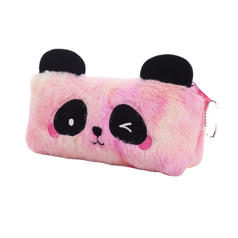 Picture of New plush gradient small panda pencil case cute cartoon storage large capacity student stationery Holiday Gifts Wholesale
