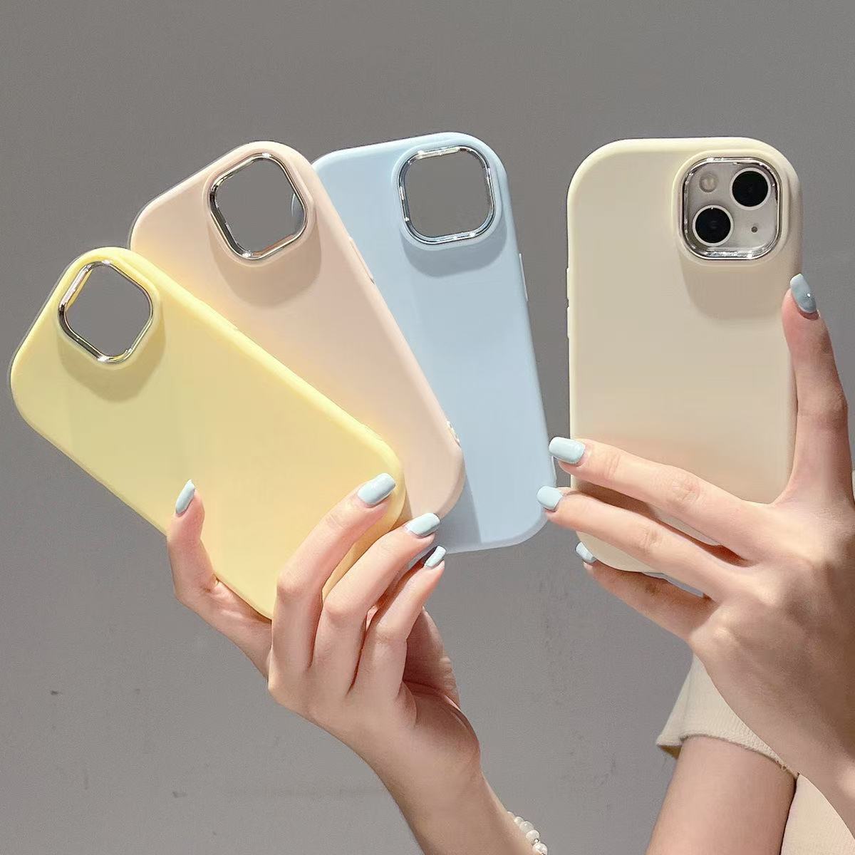Picture of Solid Color Chubby Girl for Apple 16pro Phone Case New 15promax Electroplated 14/13/12 Drop-resistant 11x