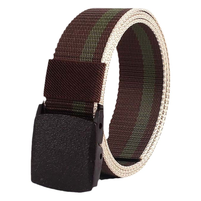 Men's New Maze Pattern Outdoor Training Tactical Belt Nylon Woven Canvas Casual Cross-Border Products