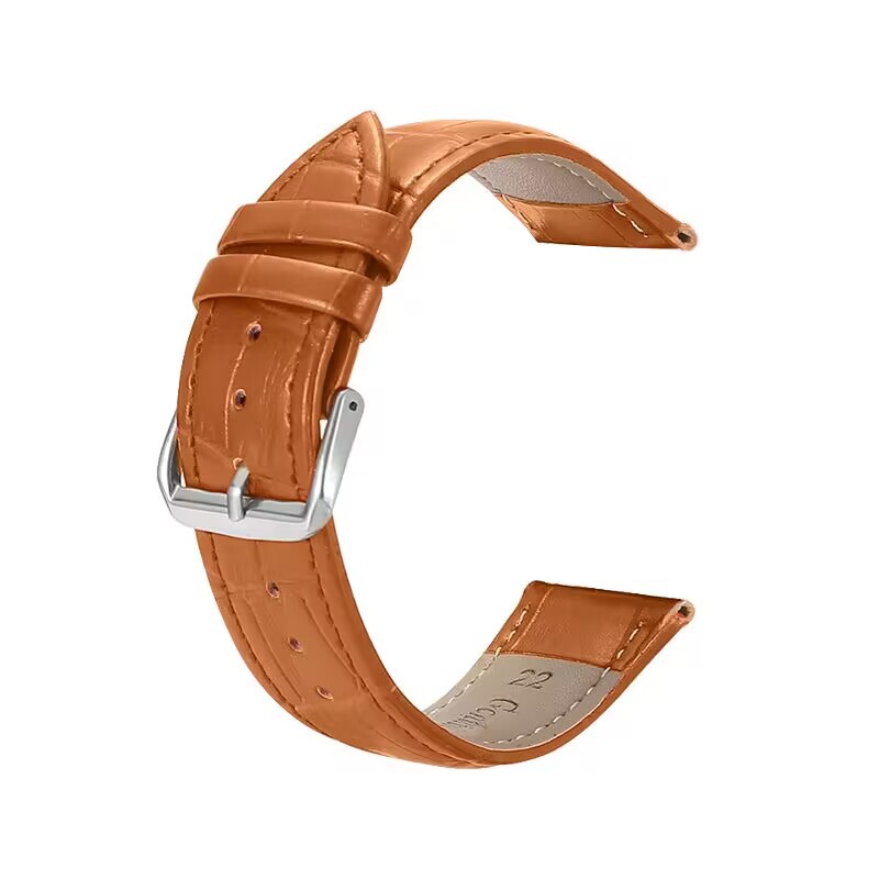 Picture of Factory Direct Sales Genuine Leather Watch Strap Crocodile Pattern Bamboo Pattern Pin Buckle Watch Strap Seven Colors Optional Suitable for Huawei Gt Samsung Apple