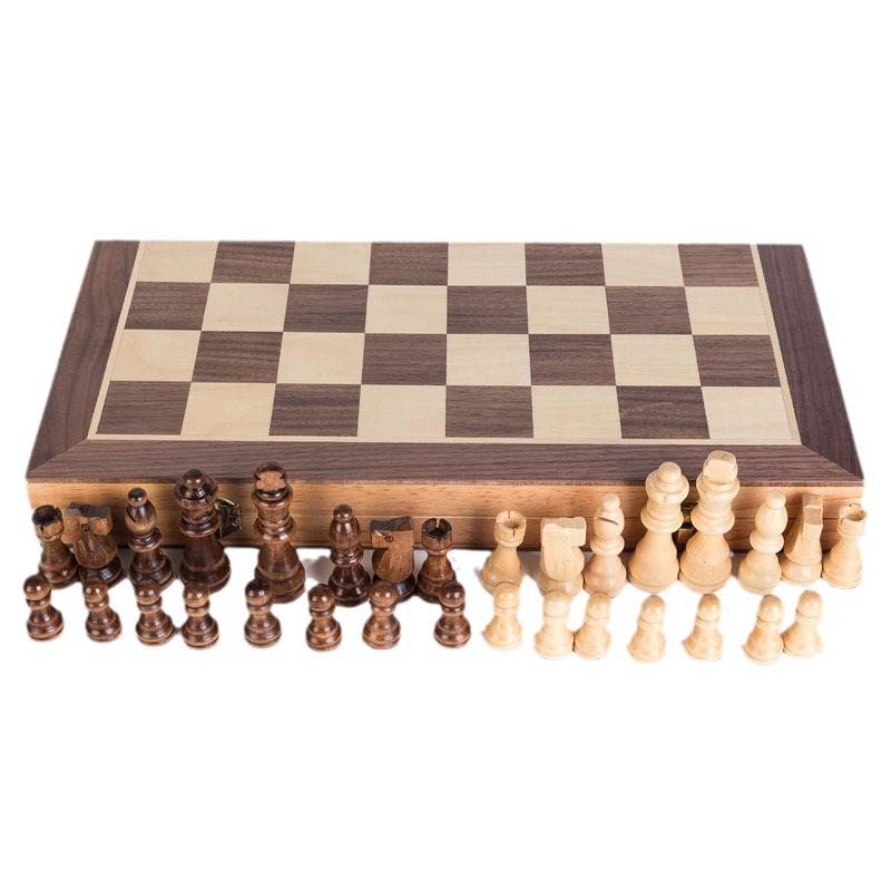 Picture of European and American wooden chess magnetic wooden puzzle chess outdoor leisure chess in stock wholesale foreign trade