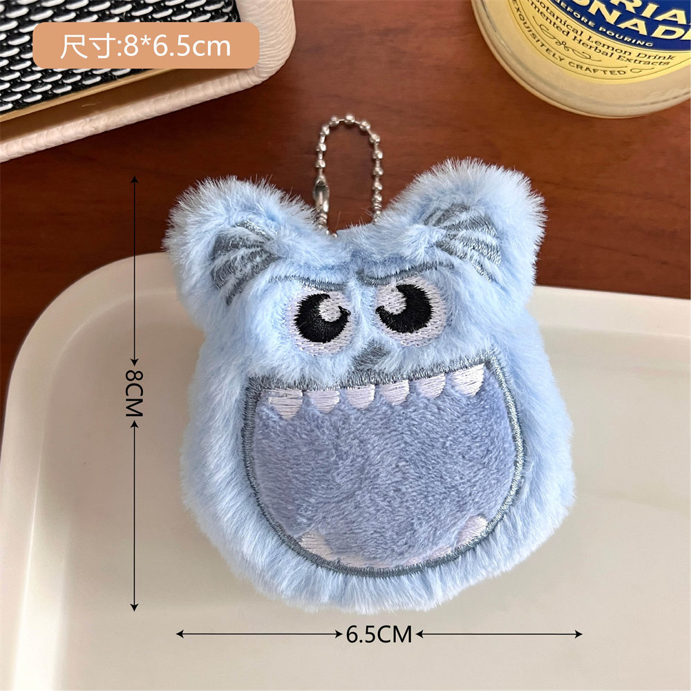 Picture of Cartoon Plush Bib Afraid of Dog Pendant Girl's Heart Schoolbag Pendant Long Hair Creative Doll Plush Doll