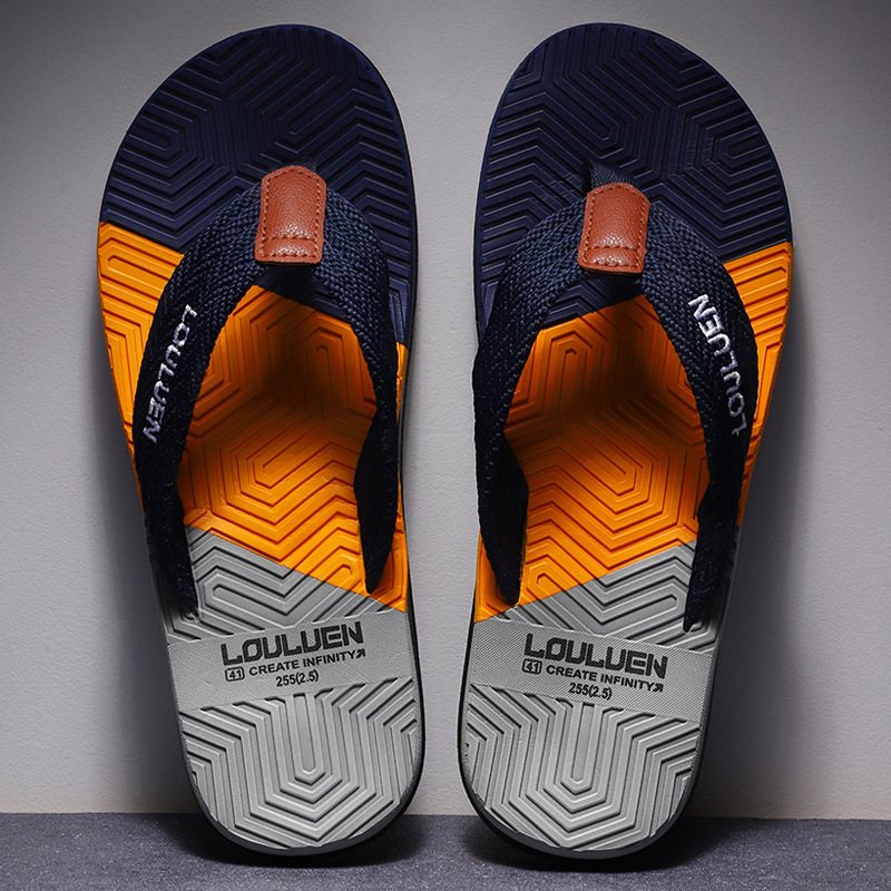 Cross-border Trendy Men's Flip-flops Summer New Style Outer Wear Beach Shoes Men's Flip-flops slippers