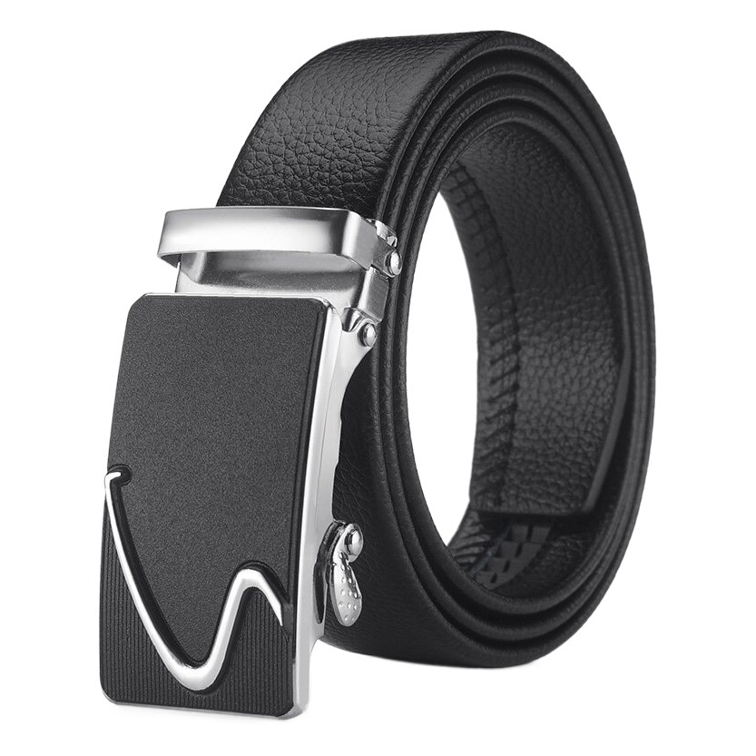 Belt Men's Imitation Leather Belt Amazon AliExpress Automatic Buckle AliExpress Supply All-match Trouser Belt Foreign Trade Cross-border