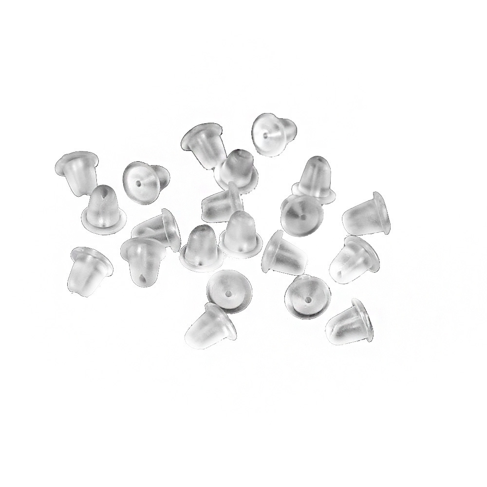 Picture of 10000 px/pack wholesale plastic earring plugs earplugs silicone earplugs jewelry plum blossom earplugs diy earrings accessories
