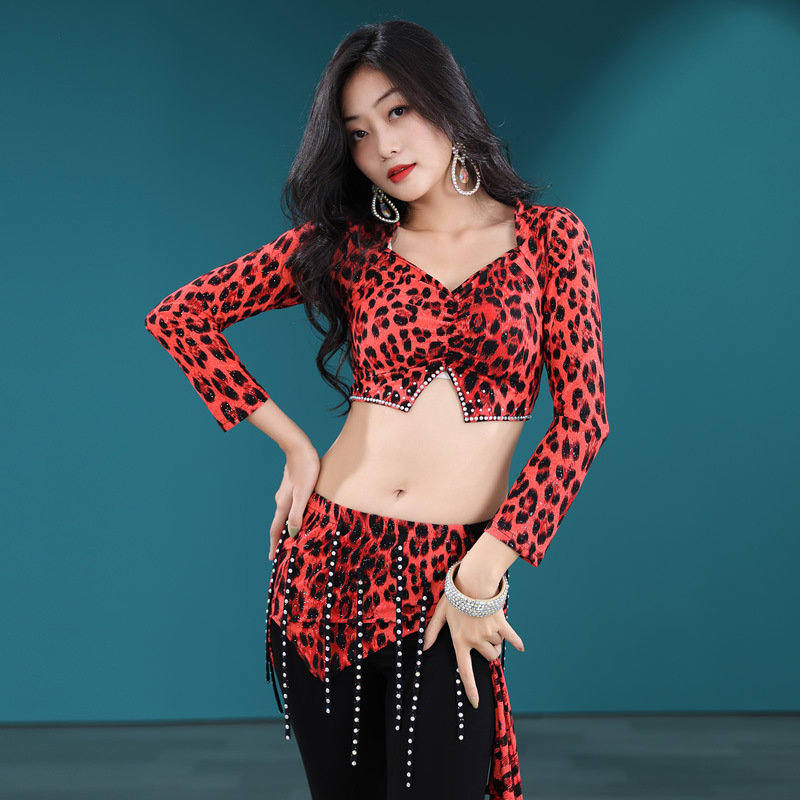 Picture of Dancer Belly Dance Practice Clothing Autumn and Winter New Oriental Dance Clothing Performance Clothing suit Trousers 5018