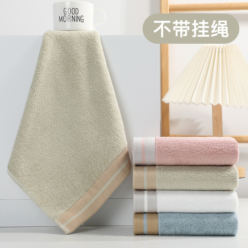 Picture of Pure Cotton Type a Cotton Square Towel, Thickened and Soft, Plain Cotton Towel for Home Use, Children's Face Towel for Kindergarten