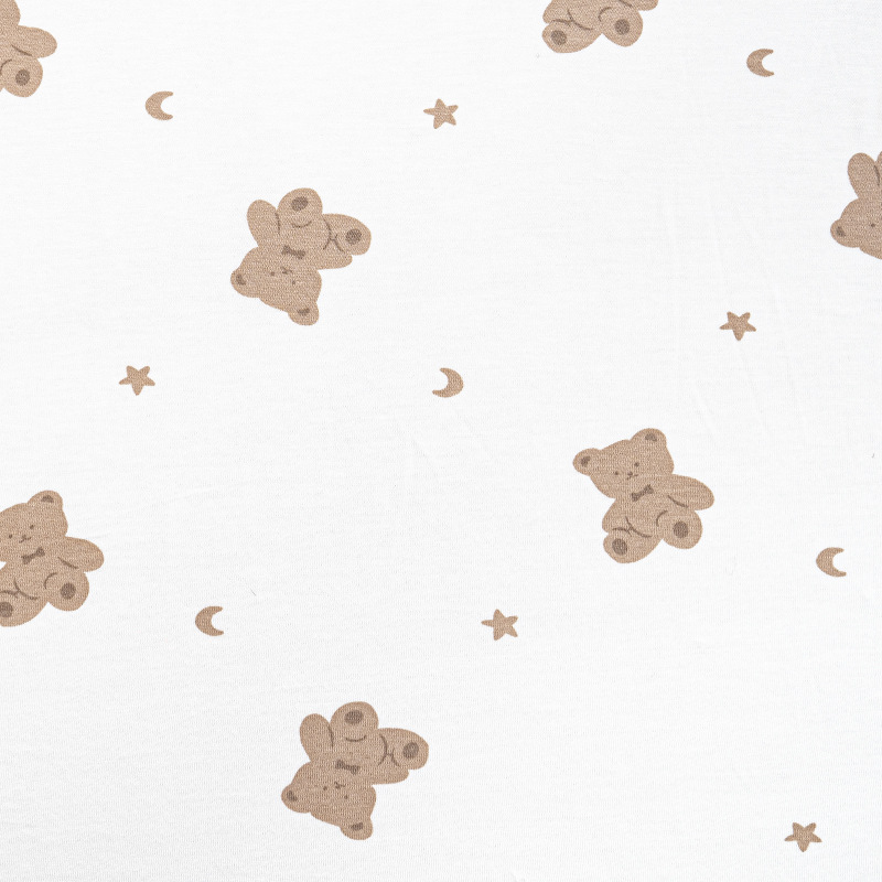 Picture of Bamboo Cotton Jacquard Printed Fabric Baby Summer Anti-Mosquito Jumpsuit Bamboo Fiber Fabric 70 Bamboo 30 Cotton Jersey