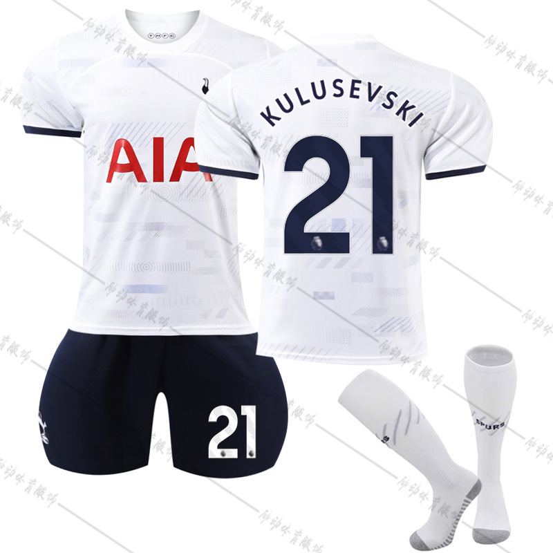 Picture of 2324 Tottenham Hotspur Home No.10 Kane Football Uniform 7 Sun Xingu 17 Romero 9 Richarlison Jersey Socks Suit