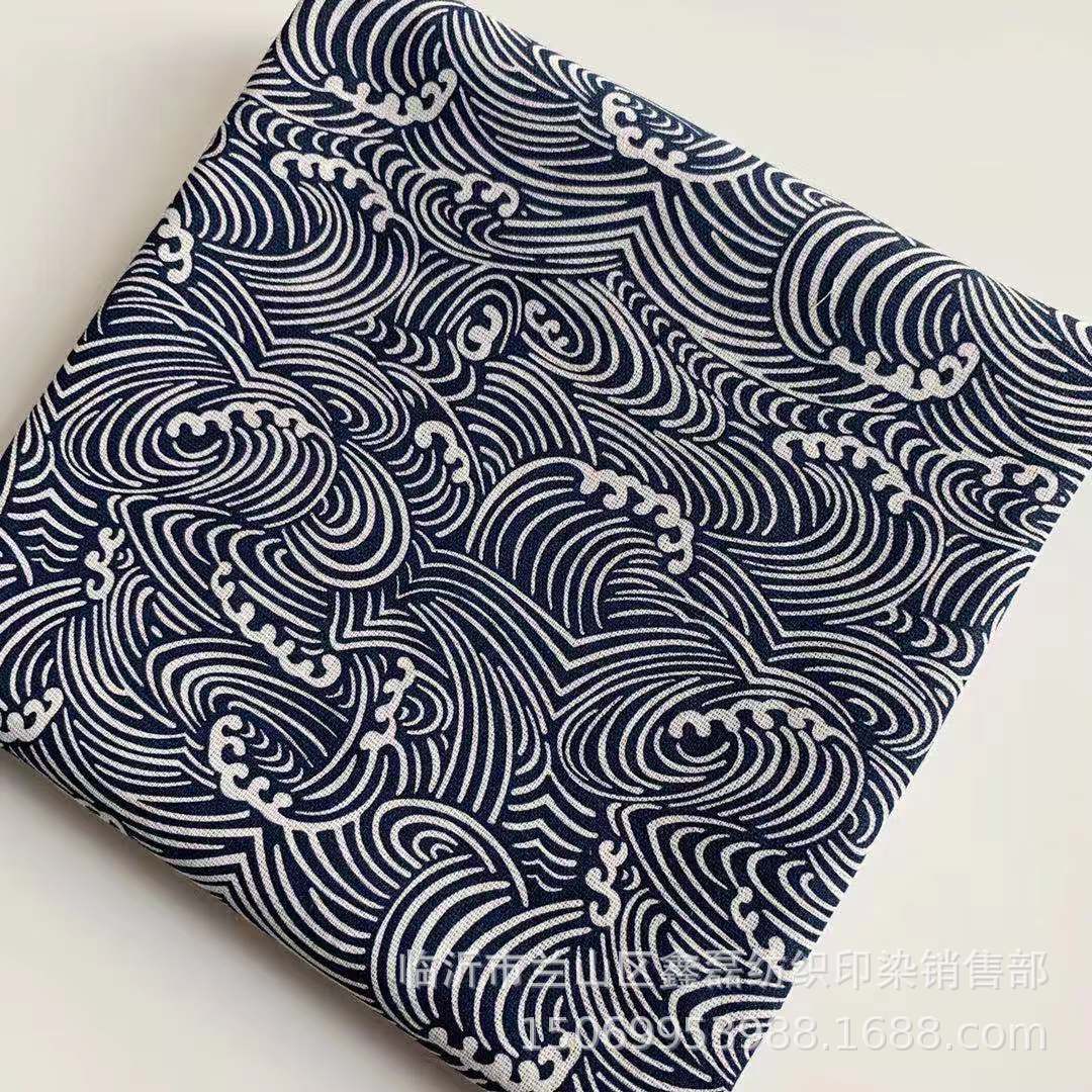 [Factory direct supply] DIY handmade and storm linen printed luggage cloth tablecloth decorative cloth