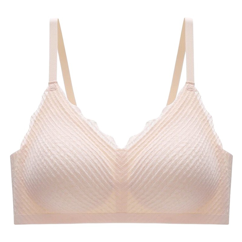 New underwear wheat lace latex small chest push up breathable bra one-piece seamless wireless underwear for women