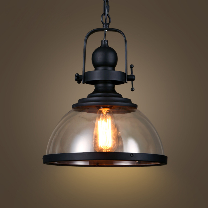 Scandinavian Restaurant Retro Industrial Style Bar Cafe Glass Chandelier Simple Modern Dessert Shop Clothing Store Lamps
