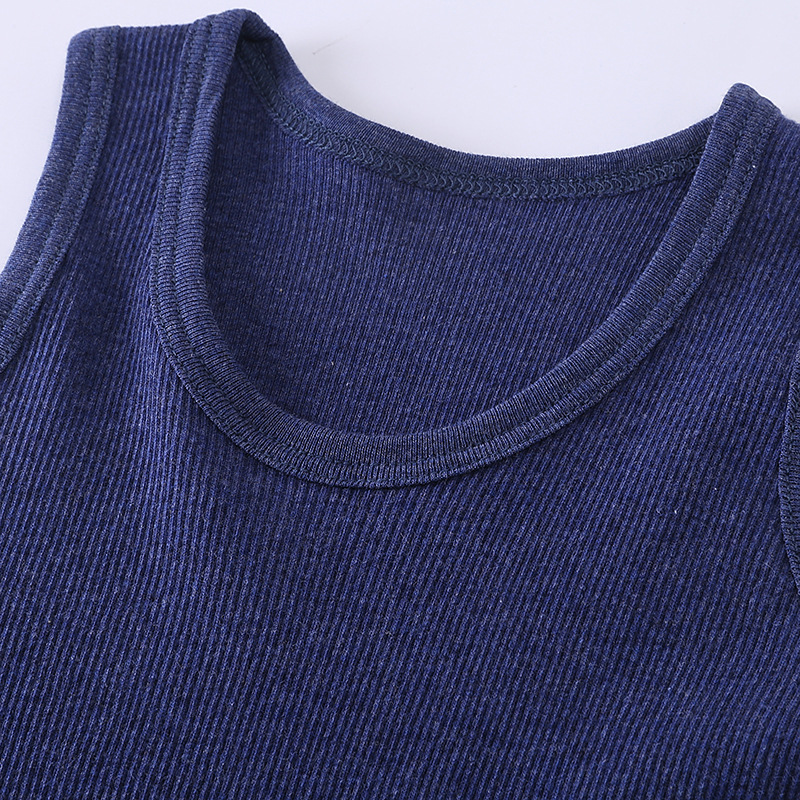 Picture of Summer children's cotton vest boys and girls baby base shirt thin elastic home clothes 100 cotton pajamas factory wholesale