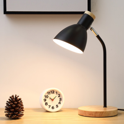 Picture of Night Desk Lamp for College Students Night Reading Lamp Simple Modern Nordic Creative Dormitory Bedroom Plug-in Bedside Lamp