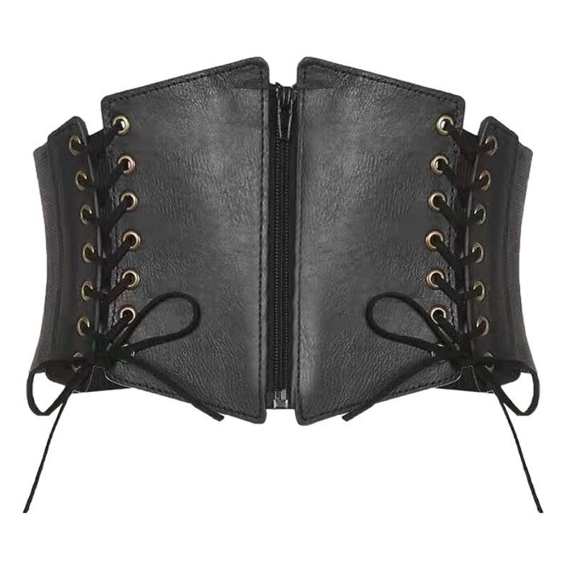 European and American Style Punk Style Retro Stretch Super Wide Waist Seal Women's Decorative Shirt dress Coat Women's Waist Belt