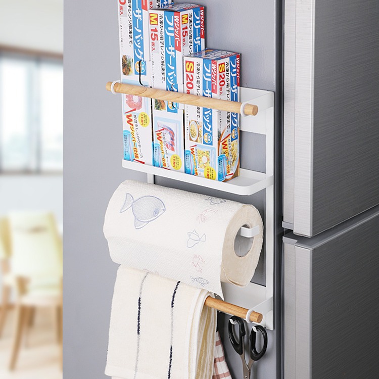 Picture of Japanese-Style Refrigerator Magnetic Absorption Storage Rack Side Storage Rack Wall-Mounted Multi-Layer Side Magnet Refrigerator Side Wall Hanger