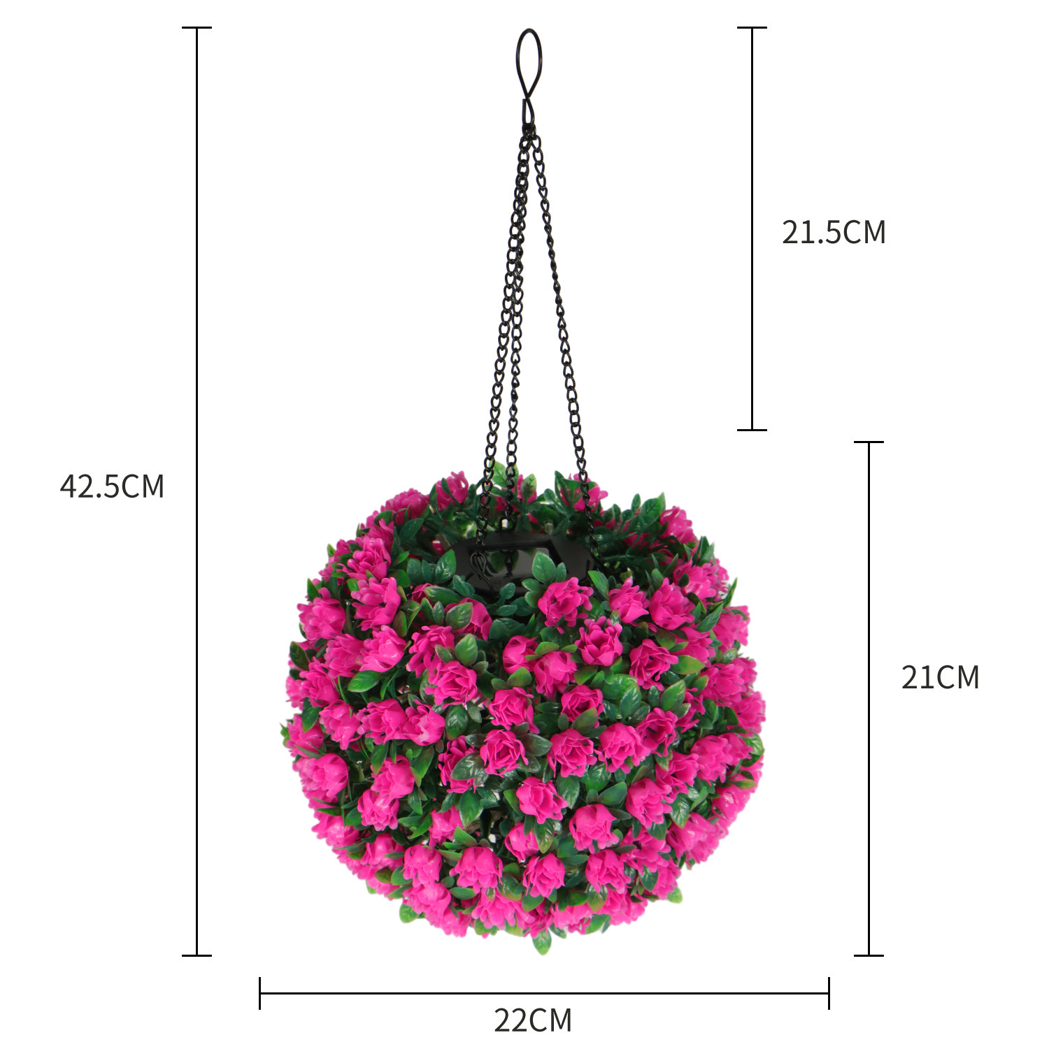 Picture of Cross-Border Solar Led Flower Ball Lamp Outdoor Courtyard House Camping Waterproof Hanging Imitation Plant Flower Landscape Lamp